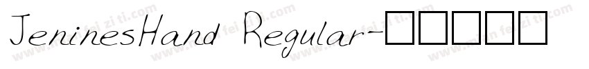 JeninesHand Regular字体转换